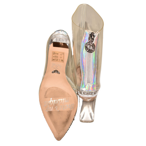 DISNEY X ALDO $150 Cinderella Strike Twelve Clear Rhinestone Bootie‎ Size 8.5 - Picture 7 of 9